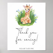 Poster Giraffe \ Merci pour venir (Devant)