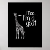Poster Giraffe Moo Je suis une chèvre (Devant)