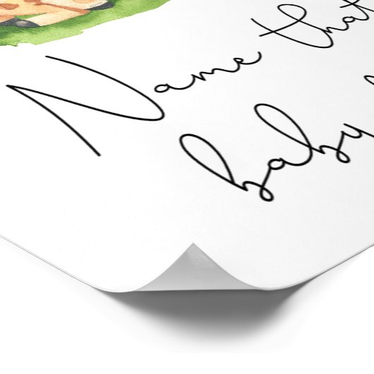 Poster Giraffe - Nom de ce jeu de nourriture pour bébé (Coin)