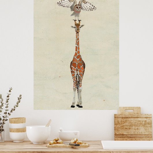 Poster GIRAFFE & OWL Art (Cuisine)