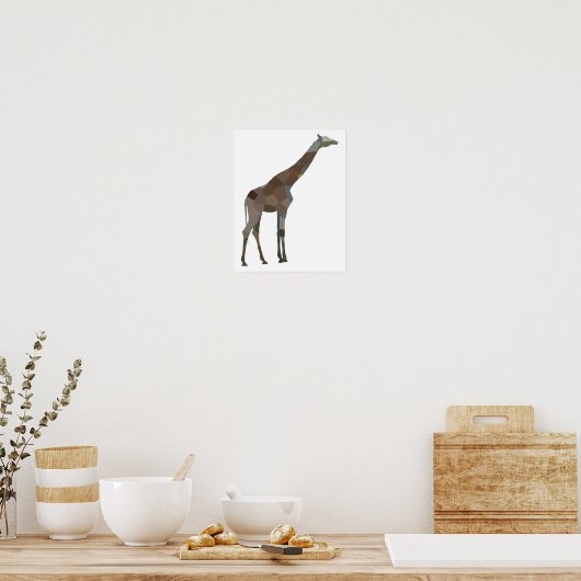 Poster Giraffe patchwork (Keuken)