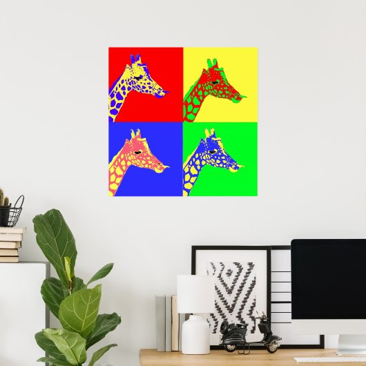 Poster Giraffe Pop Art (Bureau à domicile)