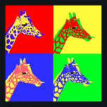 Poster Giraffe Pop Art<br><div class="desc">J'ai pris sa photo au zoo,  puis je suis rentré à la maison et j'ai découvert qu'il avait sa langue</div>