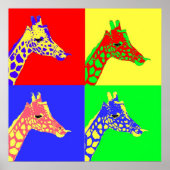Poster Giraffe Pop Art (Devant)