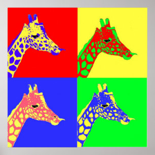 Poster Giraffe Pop Art