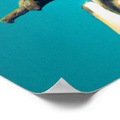 Poster Giraffe portant un casque sur moto Art moderne AI (Coin)