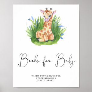 Poster Giraffe sauvage - livres pour bébé