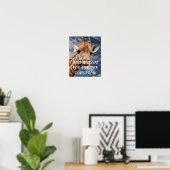 Poster Giraffe, sauvez la faune pour un avenir meilleur (Bureau à domicile)