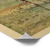 Poster Giraffe vintage Art animal Imprimer Histoire natur (Coin)