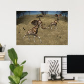 Poster Giraffes d'éléphants mignons (Bureau à domicile)