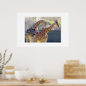 Poster Giraffes en amour (Cuisine)