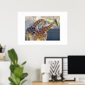 Poster Giraffes en amour (Bureau à domicile)