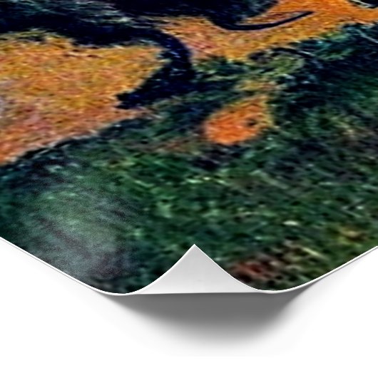 Poster Giraffes en silhouette (Coin)