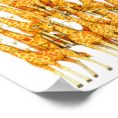 Poster Giraffes Forming Christmas Tree Lights Star Safari (Coin)