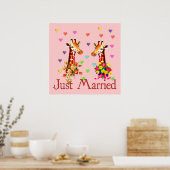 Poster Giraffes mariages (Cuisine)