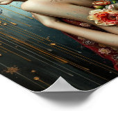 Poster Girl and flowers (Coin)