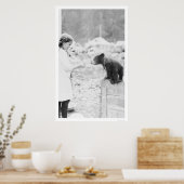 Poster Girl & Bear Seward, Alaska 1912 (Cuisine)