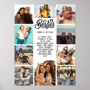 Poster Girl Besties 10 photos texte personnalisé police n