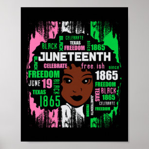 Poster Girl Cute Aka JunetDix Tee Histoire noire Amérique