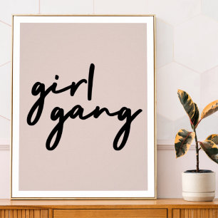 Poster Girl Gang Cute Pink Girl Power Modern