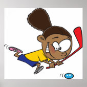 Poster Girl Hockey Player (Devant)
