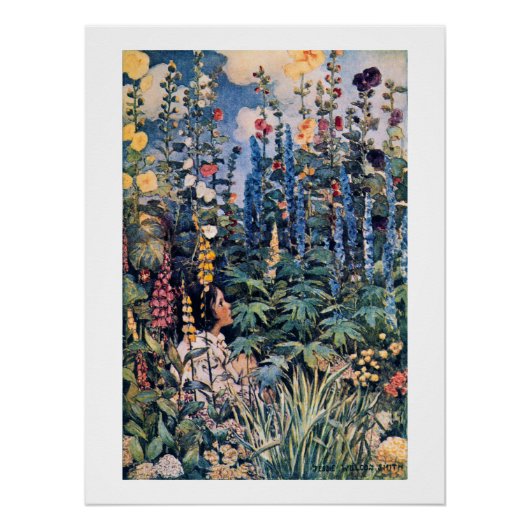 Poster Girl in the Flower Garden, Jessie Willcox Smith (Devant)