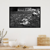 Poster Girl Picking Cranberries près de Rochester, MA 191 (Cuisine)