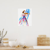 Poster Girl playing the violin (Cuisine)