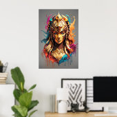 Poster Girl Power : Female Warrior v01 (Bureau à domicile)