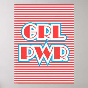Poster Girl Power, Grl Pwr, version rouge