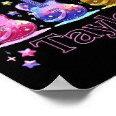 Poster Girl Retro Taylor Prénom Personnalisé Super 8 (Coin)