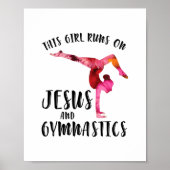Poster Girl Runs on Jesus and Gymnastics - Acrobatics Pas (Devant)