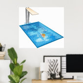 Poster Girl Swimming (Bureau à domicile)