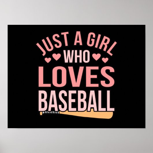 Poster Girl Who Loves Baseball Player Lover Coach (Devant)