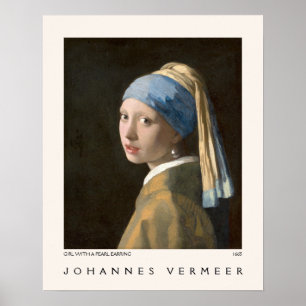 Poster Girl with a Pearl Earring Johannes Vermeer Museum