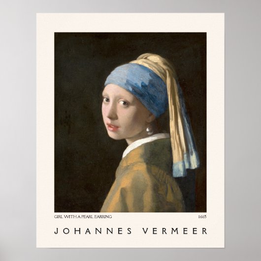 Poster Girl with a Pearl Earring Johannes Vermeer Museum (Devant)