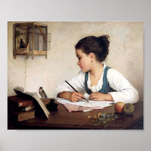 Poster Girl with Bird (Devant)