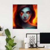 Poster Girl with Fire (Bureau à domicile)