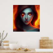 Poster Girl with Fire (Cuisine)