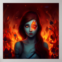 Poster Girl with Fire