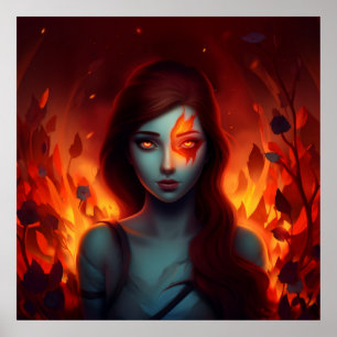 Poster Girl with Fire