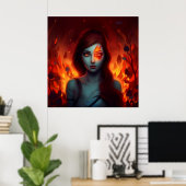 Poster Girl with Fire (Bureau à domicile)