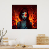 Poster Girl with Fire (Cuisine)