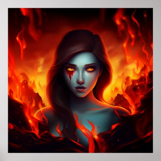 Poster Girl with Fire (Devant)