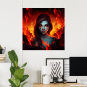 Poster Girl with Fire (Bureau à domicile)