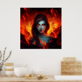 Poster Girl with Fire (Cuisine)