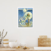 Poster Girl With Sailboat par Edmund Charles Tarbell (Cuisine)