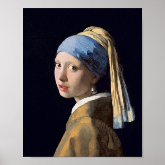 Poster Girl with the Pearl Earring par Johannes Vermeer (Devant)