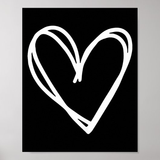 Poster Girls Heart For Women Valentines Day Graphic  (Devant)
