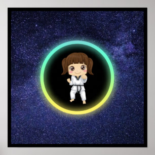Poster Girls Karate Galaxy
